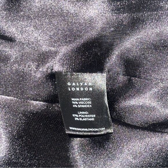 Galvan London Black Sequin Long Sleeve Top Size 8 - Picture 6 of 9